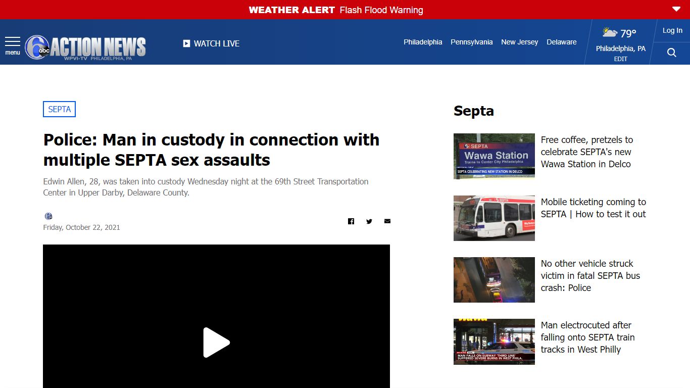 Edwin Allen arrested: Man in custody in connection with multiple SEPTA ...